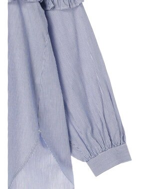 AMERICAN HOLIC フリルバンドカラーシャツ Stripe