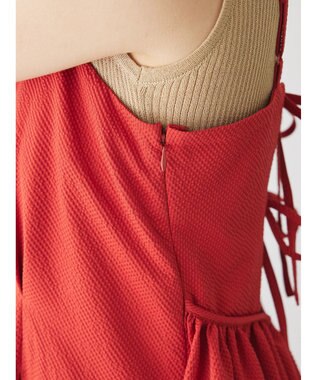 Green Parks バックデザインキャミワンピース Red