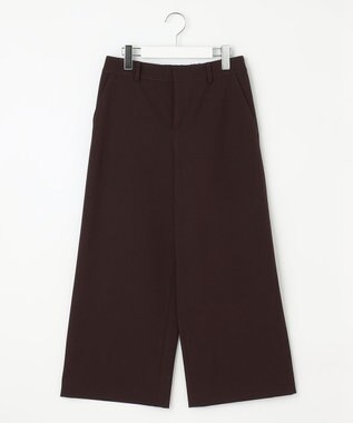 J.PRESS LADIES 【WEB限定カラーあり・洗える】T/Rアルガンシルク ワイド パンツ ワイン系