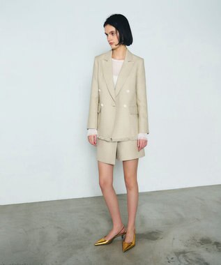 GRACE CONTINENTAL ツイードテーラージャケット ベージュ