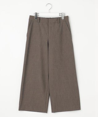 J.PRESS LADIES 【WEB限定カラーあり・洗える】T/Rアルガンシルク ワイド パンツ ブラウン系