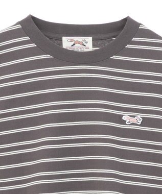 AMERICAN HOLIC PENNEY'S レトロボーダーロングTシャツ Charcoal Gray