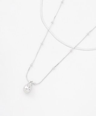 自由区 【カタログ掲載・3WAY】ダブルチェーンネックレス シルバー