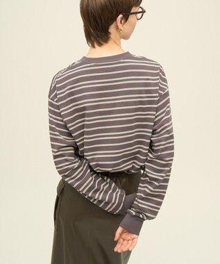 AMERICAN HOLIC PENNEY'S レトロボーダーロングTシャツ Charcoal Gray
