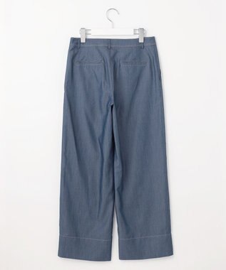 J.PRESS LADIES 【洗える】ツイルライトストレッチ セミワイド パンツ ネイビー系