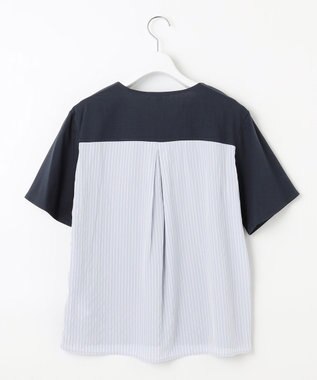 J.PRESS LADIES L 【WEB限定カラーあり・吸水速乾・イージーケア】ブロッキングジャージー カットソー ネイビー系1