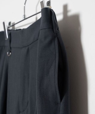 WEGO 起毛TR ワイドストレートスラックス ブルーその他