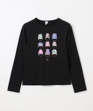 組曲 KIDS 【150-160㎝】アラカルトドッグ Tシャツ ブラック