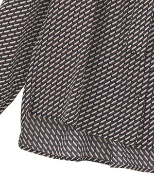 YECCA VECCA ジオメ柄ボウタイブラウス Navy