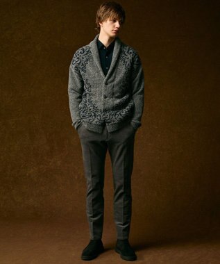 JOSEPH ABBOUD 【キングサイズ・ストレッチ】コーデュロイ シャツ ネイビー系