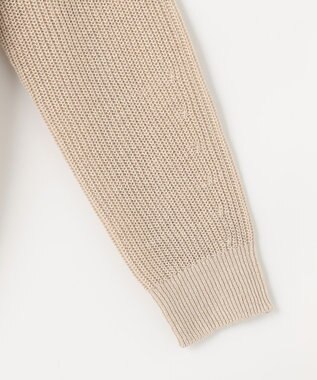 自由区 S 【洗える】リネンミドルゲージフーディ ニット フラックス