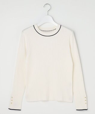 ANY SIS ラインポイント ニット オフ