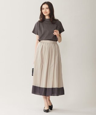 自由区 【洗える】ハイカウントハイネック カットソー スレート