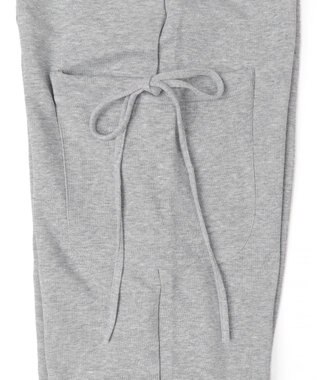 WEGO 【ウエストゴム】リボンカーゴスウェットパンツ 杢グレー