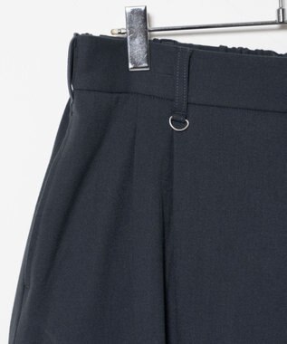 WEGO 起毛TR ワイドストレートスラックス ブルーその他