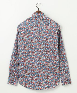 JOSEPH ABBOUD 【洗える】リバティプリント シャツ ネイビー系5