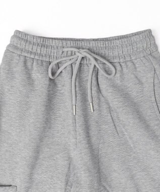 WEGO 【ウエストゴム】リボンカーゴスウェットパンツ 杢グレー