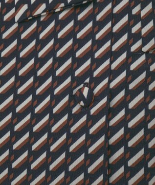 YECCA VECCA ジオメ柄ボウタイブラウス Navy