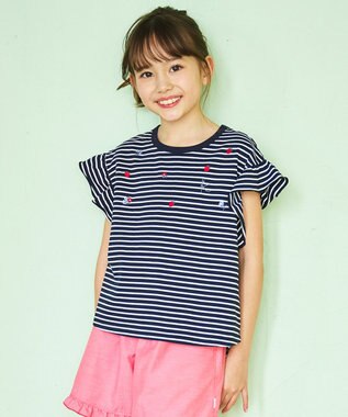 組曲 KIDS 【150-160㎝】 フルーティーボーダーTシャツ