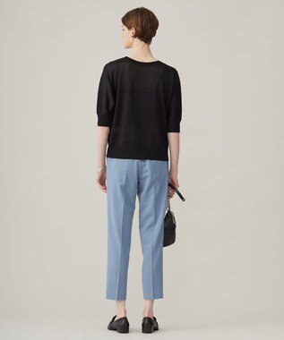 ICB 【洗える】ウール2WAYストレッチ ドロストパンツ ブルーシェイド系