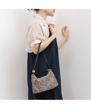 UNBILLION カシュカシュ cachecache / ワンハンドルメタリックビーズバッグ