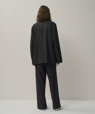 ATON MERINO COLLEGE FLANNEL | テーラードジャケット - UNISEX CHAROCAL TOP