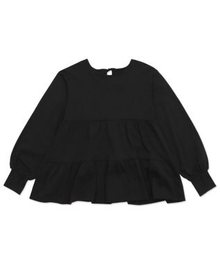 WEGO 【UVカット/接触冷感/吸水速乾/水陸両用/ラッシュガード】ティアードデザイントップス ブラック