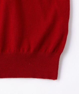 UNFILO MENS ライトウォーム ニットポロ レッド