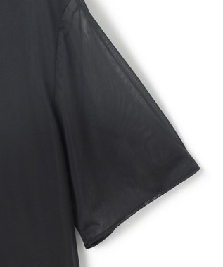 ICB L 【洗える】ハイゲージチュールコンビ カットソー ブラック系