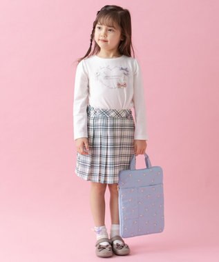 ANY KIDS チェック ガーリー スカパン グリーン系