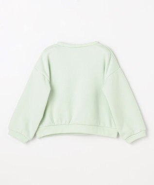 ANY KIDS アニマル刺繍 裏シャギー トレーナー ミント×ネコ