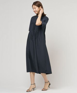 J.PRESS LADIES L エアリースパンボイル ワンピース ネイビー系