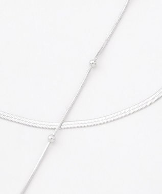 自由区 【カタログ掲載・3WAY】ダブルチェーンネックレス シルバー