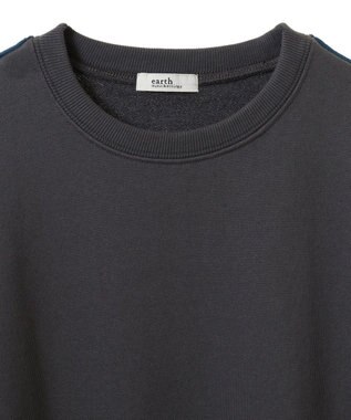 earth music&ecology 配色ルーズチュニック Charcoal Gray