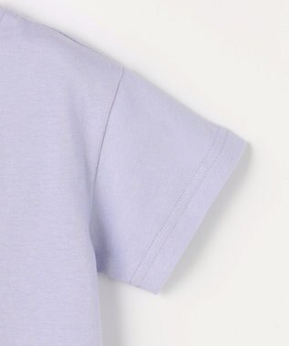 ANY KIDS 【綿100%】ドロップショルダーミラクルスパンコールTシャツ サックスブルー×ケーキ