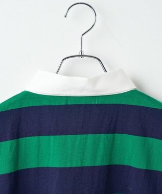 WEGO ワンポイント刺繍ラガーシャツ グリーン