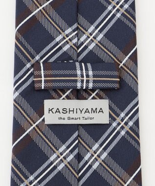 KASHIYAMA KASHIYAMAオリジナル【JAPAN MADE】チェックネクタイ ネイビー