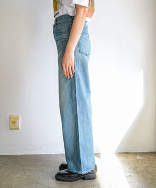 caqu スッキリ足長効果 ハイライズバギーシルエットデニム 3years