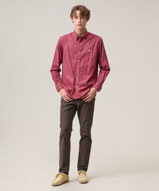 J.PRESS MEN このさりげなさが大人気【IVY COLLECTION】【UNISEX】バックブルチェックガーメントダイ シャツ / B.D. ワイン系3