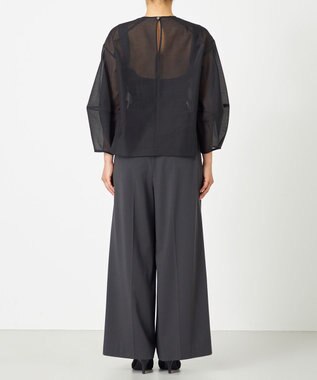 NAVE 【Nave・手洗い可】オーガンジーブラウス ブラック系