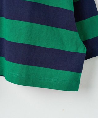 WEGO ワンポイント刺繍ラガーシャツ グリーン