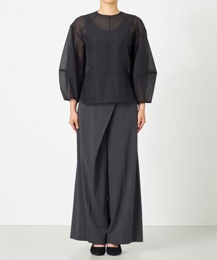 NAVE 【Nave・手洗い可】オーガンジーブラウス ブラック系