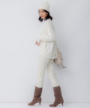 23区 【滝沢眞規子さん着用/洗える】ウールカシミヤ クルーネック ニット ホワイト系