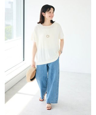 CRAFT STANDARD BOUTIQUE UVカット/接触冷感/洗える/ 半袖ニットプルオーバー Ivory