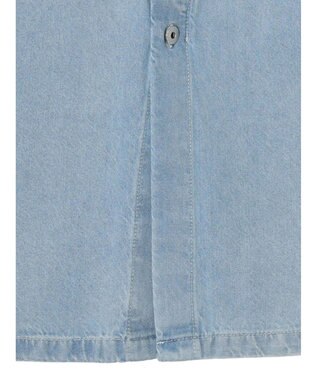 earth music&ecology ボタンナローデニムスカート Light Indigo