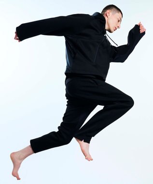 UNFILO 【ユニセックス】コンビジョグパンツ ブラック系