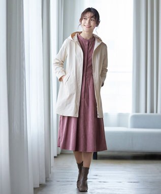 Tiaclasse 【新色追加・洗える】ピーチスキンバンドカラーワンピース ピンク