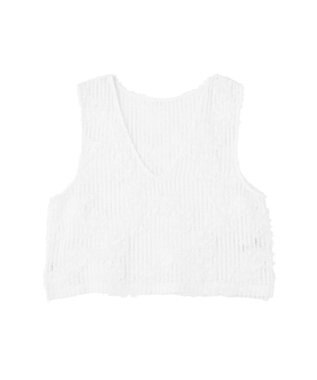 AMERICAN HOLIC 【選べる丈】Ｖネックレースベスト Off White