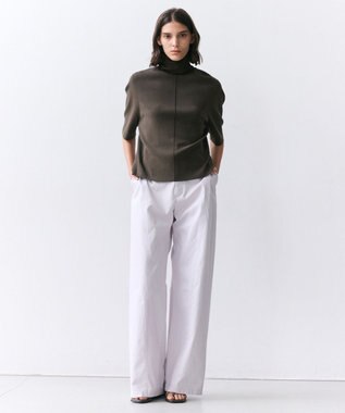 BEIGE， PREHNA / コットンツイル カービーシームワイドパンツ Lilac