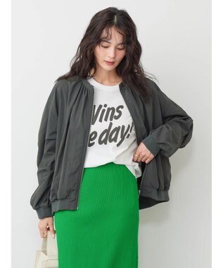 AMERICAN HOLIC 撥水加工ギャザーブルゾン Charcoal Gray